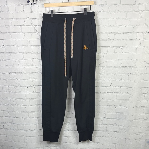 VIVIENNE WESTWOOD Endangered Species Track Jogger Trouser Black Pants size small - Picture 1 of 10